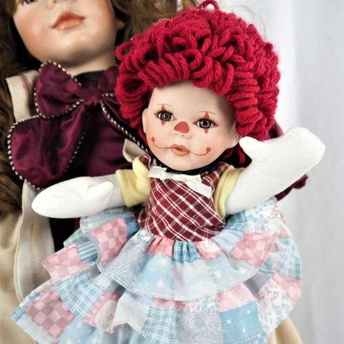 Große Künstlerpuppe, Mädchen mit Baby Grande poupée d'artiste, fillette avec béb&hellip;