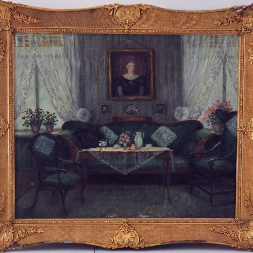 Konvolut Interieur-Gemälde, 2 Stück - sign. "A. Fribuse" 室内绘画的混合批次，2件--标志。"A. Fr&hellip;