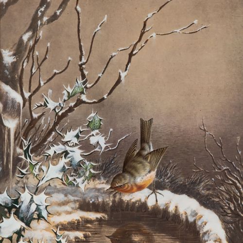 Harry Bright Harry Bright
1846 - 1895 - Robin in Winter - Acquerello/carta. 29,5&hellip;