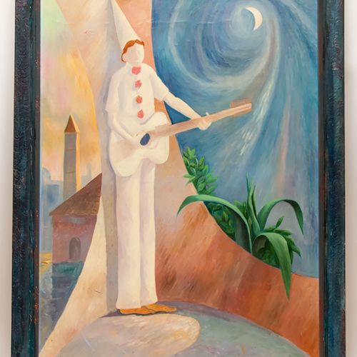 Vito Pastore Vito Pastore
1951 Ostuni/Italy - 生活在汉诺威和意大利 - 月光下的吉他手 - 油画/绘画。135 x&hellip;