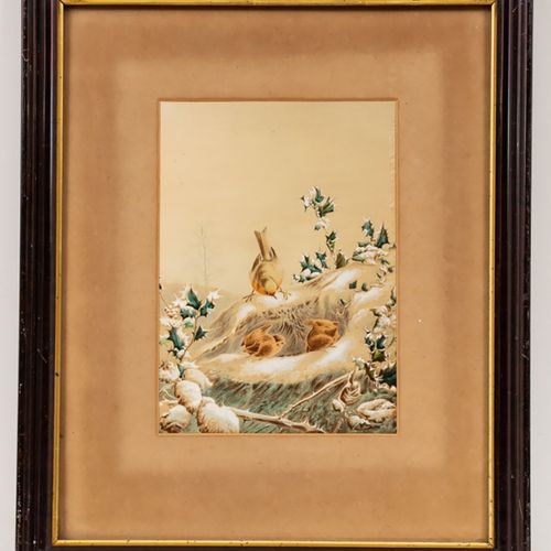 Harry Bright Harry Bright
1846 - 1895 - Robin at the nest - 水彩画/纸。28 x 20厘米(装裱切口&hellip;