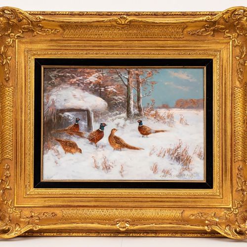 Otto Scheuerer Otto Scheuerer
1862 Munich - 1934 Munich - Pheasants in Winter- O&hellip;