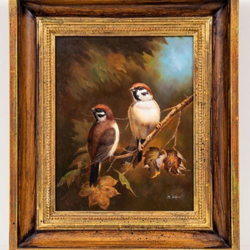 Samuel Koch Samuel Koch
1912 Schleswig - Sparrows - Oil/wood. 30 x 24 cm. Sign. &hellip;
