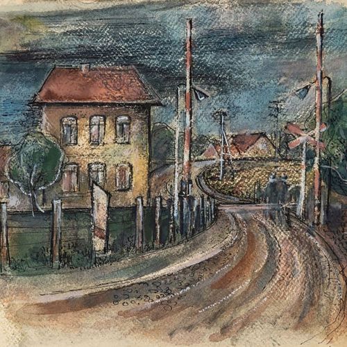 Helmut Wagler Helmut Wagler
1914 汉诺威 - 约1985年 - 汉诺威附近有车站护栏的街道 - 水彩和墨水/纸。25 x 30,&hellip;