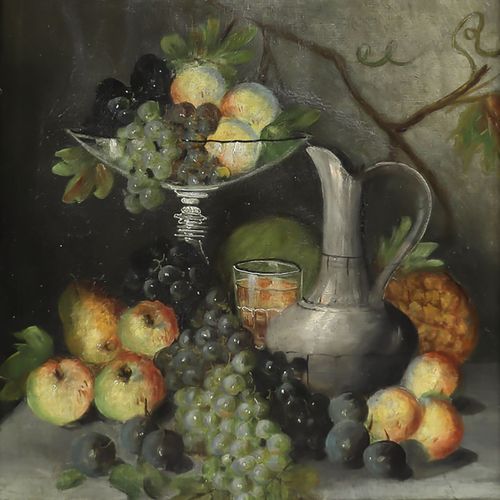 T. Müller Künstler des 19./20. T.Müller
19/20世纪的艺术家--水果静物--油彩/彩绘。双层，67 x 54 厘米。符&hellip;