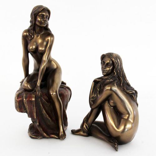Null TWO GIRL SCULPTURES Vérone, Italie 2002 Sculptures en galvano bronzé. Inscr&hellip;