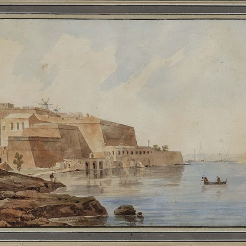 Null 法国(?)
19世纪上半叶，马耳他 - 在Marsamxett港的背面。刻有 "Port di Marsameuscet in Malta"。铅笔画水&hellip;