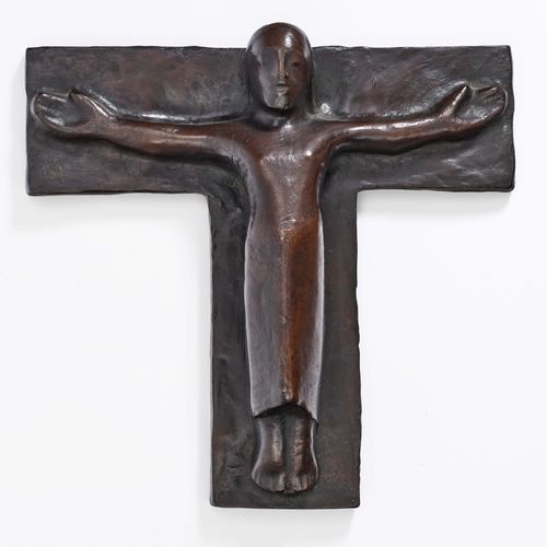 Null 卡尔-格哈德-阿克伦-凡-
1906年科隆-1978年梅肯海姆-梅尔十字架上的耶稣。1946年-48年 十字架。青铜器。33 x 34厘米。出处：德国&hellip;