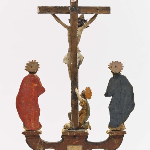 Null Groupe de crucifixion
Sud allemand, 1ère moitié du 18ème siècle. Base rocai&hellip;