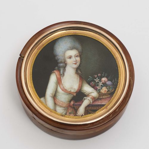 Null 盒子里有可能是 "波利尼亚克公爵夫人 "的肖像缩影
，巴黎，18世纪第三季度，签名为Campana（Ignazio Pio Vittoriano Ca&hellip;