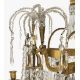 Null 枝形吊灯，八火
柏林，约1800-1810 青铜器工厂Werner & Mieth，归属黄铜，镀金。玻璃棱镜悬挂。三层结构，有装饰和镂空的箍筋，手臂是&hellip;