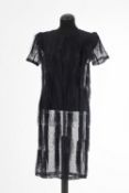 Kleid Jil Sander Robe Jil Sander, Hambourg 

filet, bleu foncé, transparent, ave&hellip;