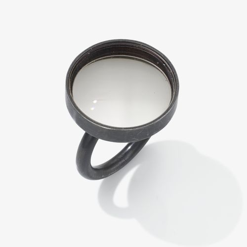 Null Ring with mirror glass in the ring head 2020, JIRO KAMATA