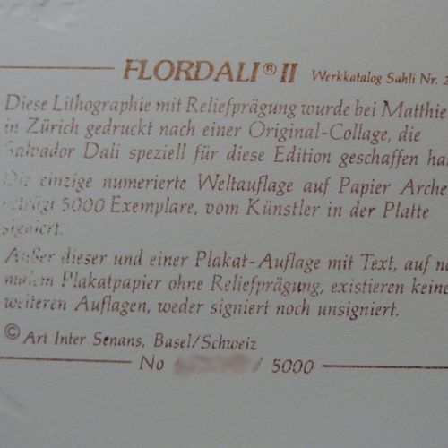 Salvador DALI Salvador DALI 
弗洛达利II 蝴蝶玫瑰, 1981年 
 
平版印刷和压印在Arches Vellum上。 
板块中的&hellip;