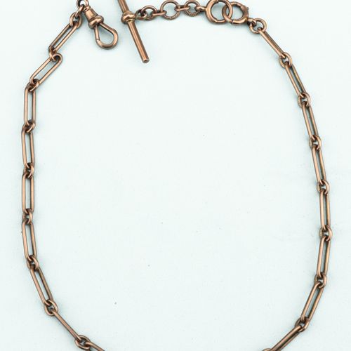 A Victorian 9 ct Gold Guard Chain, o cadena de llavero, para un reloj, con barra&hellip;
