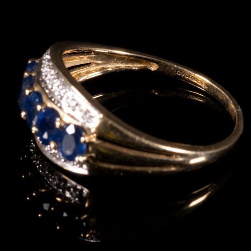 FREE POST 9 kt. Yellow gold - Ring - 1.50 ct Sapphire KOSTENLOSER INTERNATIONALE&hellip;