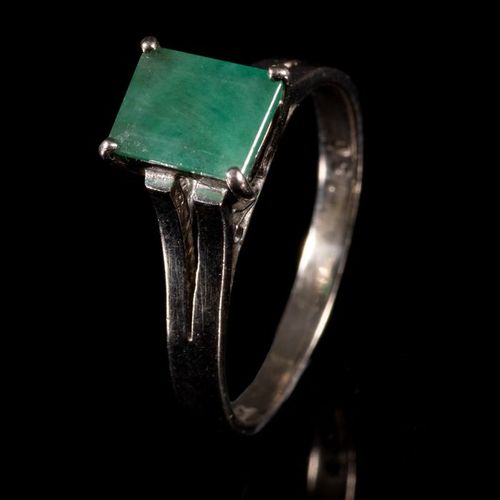 FREE POST 18 kt. White gold - Ring - 1.05 ct Emerald EXPÉDITION INTERNATIONALE S&hellip;