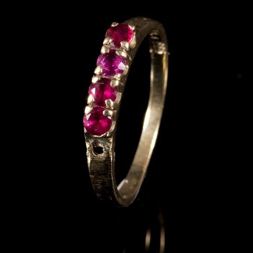 FREE POST 9 kt. Yellow gold - Ring - 0.20 ct Rubies EXPÉDITION INTERNATIONALE SU&hellip;