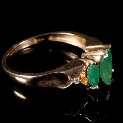 FREE POST 9 kt. Yellow gold - Ring - 0.60 ct Emerald - 我们所有的商品都是免费的国际追踪运输（Albinu&hellip;