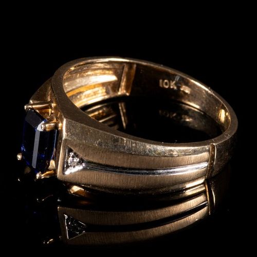FREE POST 10 kt. Yellow gold - Ring - 1.05 ct Sapphire EXPÉDITION INTERNATIONALE&hellip;