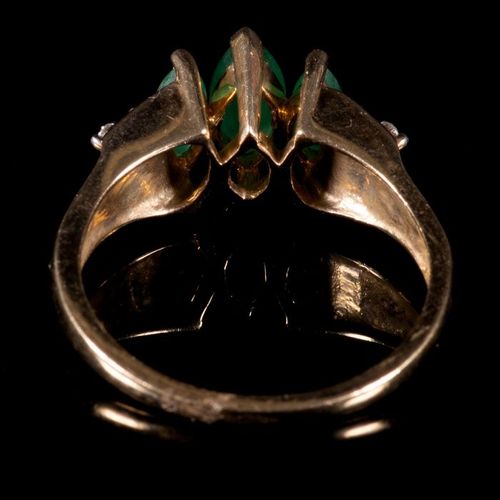 FREE POST 9 kt. Yellow gold - Ring - 0.60 ct Emerald - KOSTENLOSER INTERNATIONAL&hellip;