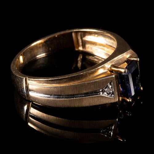 FREE POST 10 kt. Yellow gold - Ring - 1.05 ct Sapphire KOSTENLOSER INTERNATIONAL&hellip;