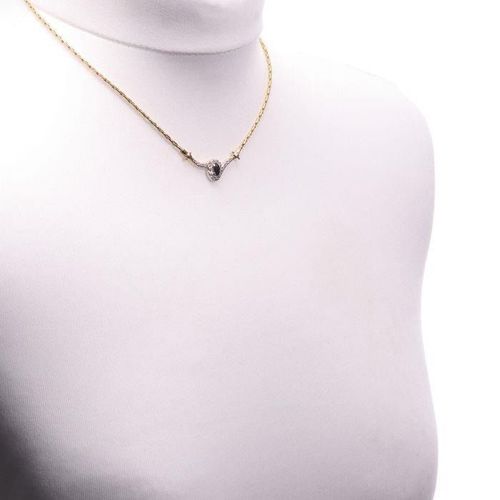 FREE POST 18 kt. Gold - Necklace with pendant - 0.35 EXPÉDITION INTERNATIONALE S&hellip;