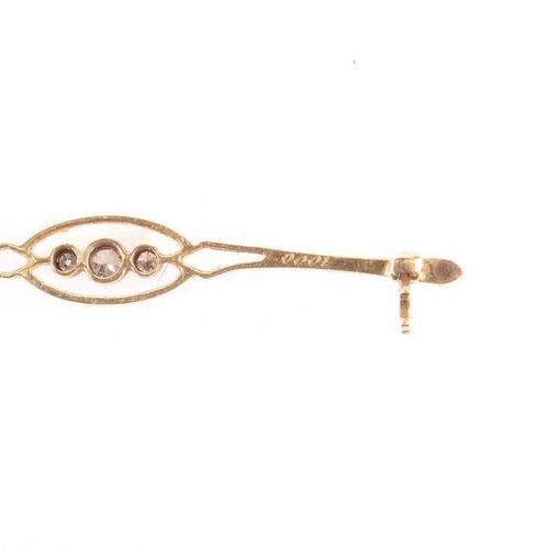 FREE POST 18 kt. Platinum, Yellow gold - Brooch - 0.25 ENVÍO INTERNACIONAL GRATU&hellip;