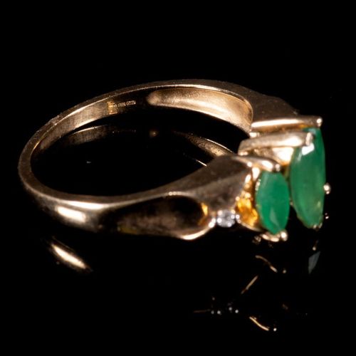 FREE POST 9 kt. Yellow gold - Ring - 0.60 ct Emerald - 我们所有的商品都是免费的国际追踪运输（Albinu&hellip;