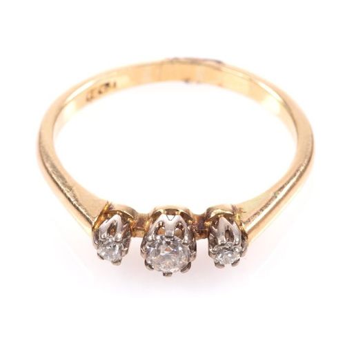 FREE POST 18 kt. Yellow gold - Ring - 0.40 ct Diamonds EXPÉDITION INTERNATIONALE&hellip;