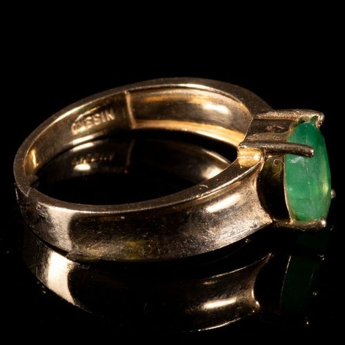 FREE POST 14 kt. Yellow gold - Ring - 1.10 ct Emerald SPEDIZIONE GRATUITA INTERN&hellip;