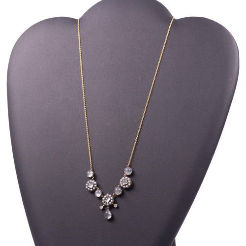 9 kt. Yellow gold - Moonstone Necklace with pendant FREE INTERNATIONAL TRACKED S&hellip;