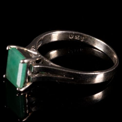 FREE POST 18 kt. White gold - Ring - 1.05 ct Emerald 我们所有的商品都是免费的国际追踪运输（Albinus将&hellip;