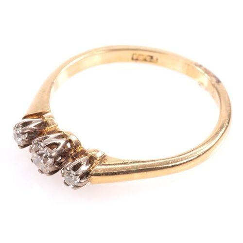 FREE POST 18 kt. Yellow gold - Ring - 0.40 ct Diamonds KOSTENLOSER INTERNATIONAL&hellip;