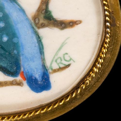 FREE POST Victorian Bird Brooch Monogrammed Yellow 我们所有的商品都是免费的国际追踪运输（Albinus将在拍&hellip;