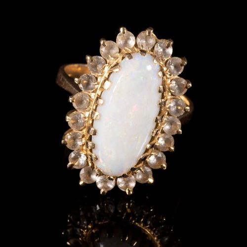 FREE POST 18 kt. Yellow gold - Ring - 2.20 ct Opal EXPÉDITION INTERNATIONALE SUI&hellip;