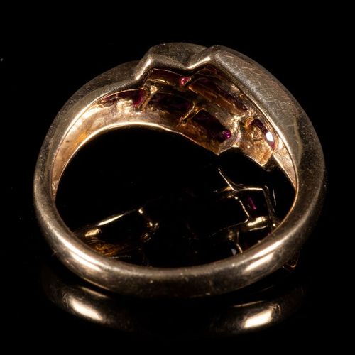 FREE POST 9 kt. Yellow gold - Ring - 0.76 ct Rubies KOSTENLOSER INTERNATIONALER &hellip;
