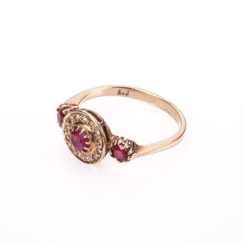 FREE POST 9 kt. Yellow gold - Ring - 1.00 ct Rubies EXPÉDITION INTERNATIONALE SU&hellip;