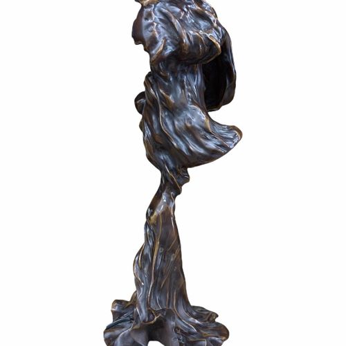 Null AFTER FRANÇOIS-RAOUL LARCHE, FRENCH, 1860 - 1912, A BRONZE FIGURAL OF LAMP &hellip;