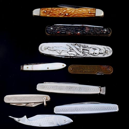Null A COLLECTION OF NINE 19TH CENTURY AND LATER PEN KNIVES

To include mother o&hellip;