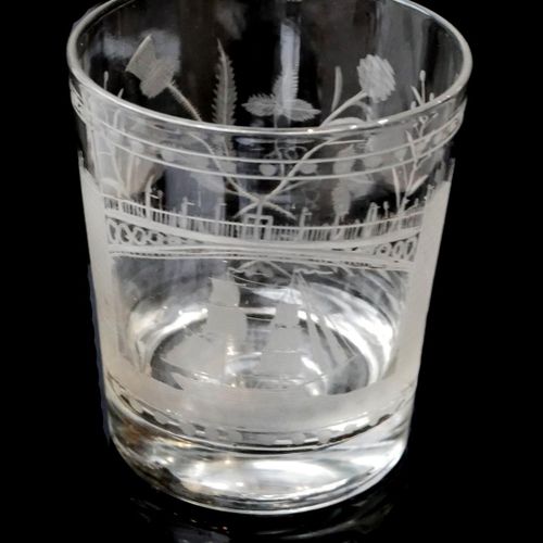 Null AN EARLY 19TH CENTURY SUNDERLAND BRIDGE GLASS TUMBLER

Engraved and etched &hellip;