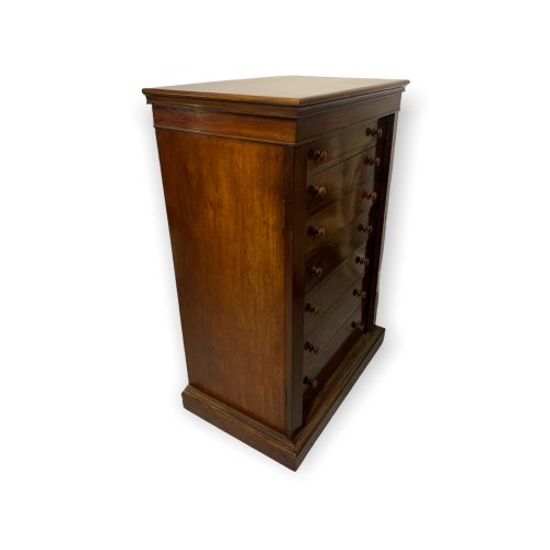 Null A VICTORIAN MAHOGANY SECRETAIRE WELLINGTON CHEST

The five drawers and cent&hellip;