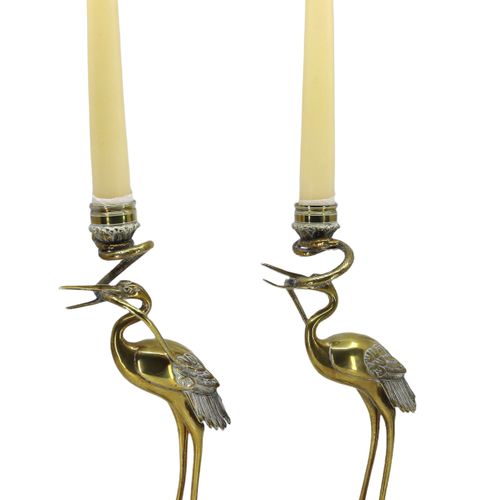 Null AN EARLY 20TH CENTURY PAIR OF CHINESE CANDLESTICKS

Styled as a crane holdi&hellip;