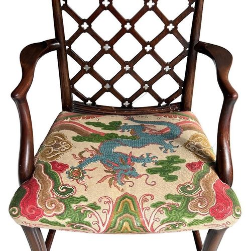 Null AN 18TH CENTURY GEORGE III MAHOGANY GOTHIC REVIVAL COCKPEN ARMCHAIR

The fr&hellip;