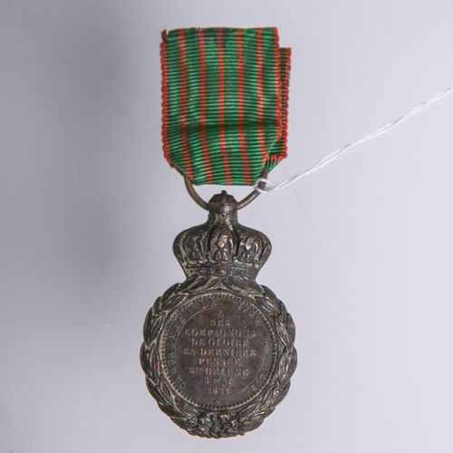 Null 圣赫勒拿勋章，1857年由拿破仑三世捐赠，1792-1815年战争参与者的纪念勋章，Rs. "A ses compangons de gloire s&hellip;