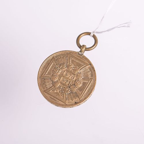 Null Medaille "Dem siegreichen Heere 1870/71" (Preussen), m. Randschrift "Aus er&hellip;