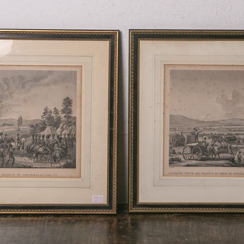 Null Pigeot, François (1775 - après 1820), 2 gravures sur cuivre, 1x "Retraite d&hellip;