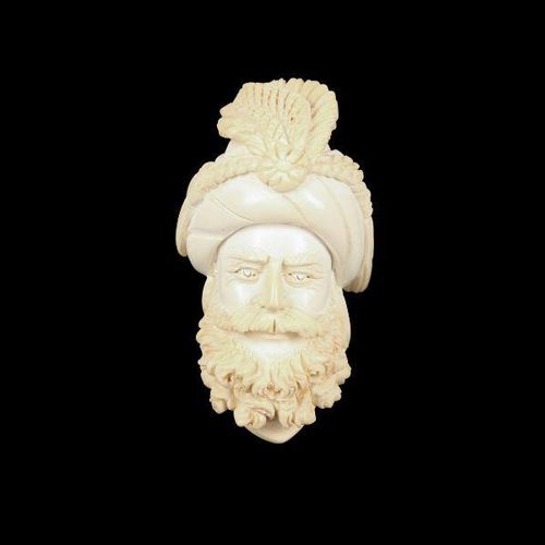 A 19TH CENTURY MEERSCHAUM PIPE CARVED IN THE ORIENTALIST STYLE WITH A BEARDED GE&hellip;