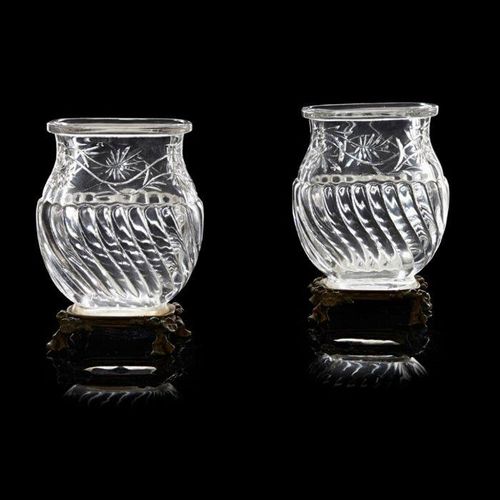 PAIR OF GILT BRONZE MOUNTED BACCARAT 'JAPONISME' GLASS VASES LATE 19TH CENTURY P&hellip;
