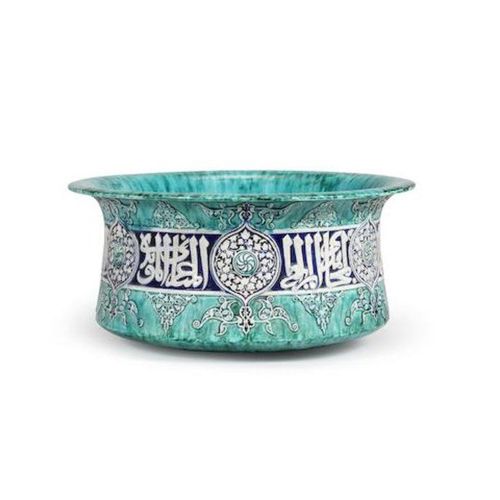 AN IMPRESSIVE MAMLUK STYLE POTTERY BASIN BY THÉODORE DECK Paris, 19th Century IM&hellip;